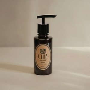 Sabonete Íntimo Cilla Sappone com óleo de melaleuca e extrato de uva, que limpa suavemente e proporciona frescor e equilíbrio diário.